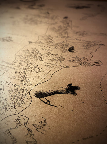 The Planet of Arrakis, Frank Herbert's Dune Universe Map
