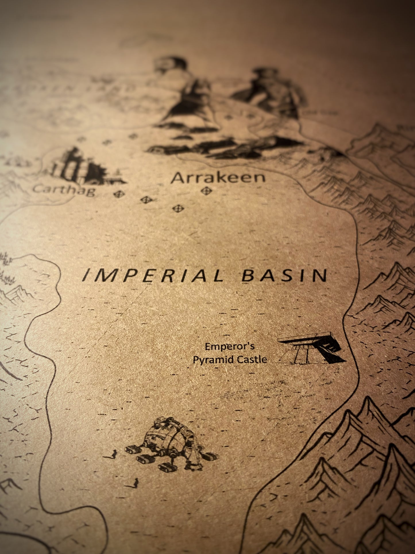 The Planet of Arrakis, Frank Herbert's Dune Universe Map
