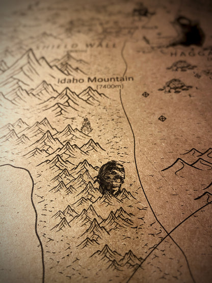 The Planet of Arrakis, Frank Herbert's Dune Universe Map