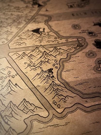 Carte du monde One Piece, Affiche de Monkey D Luffy