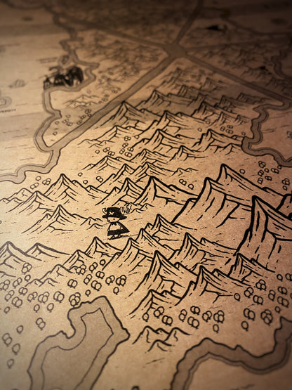 Carte du monde One Piece, Affiche de Monkey D Luffy