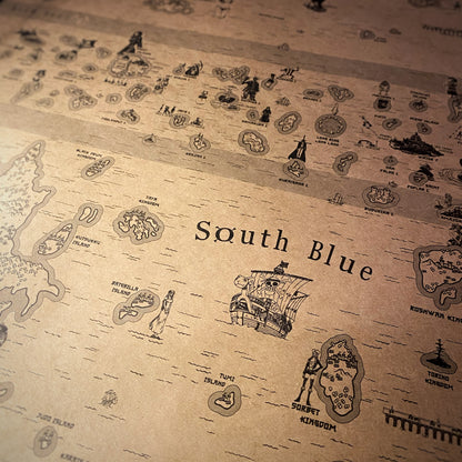 Carte du monde One Piece, Affiche de Monkey D Luffy