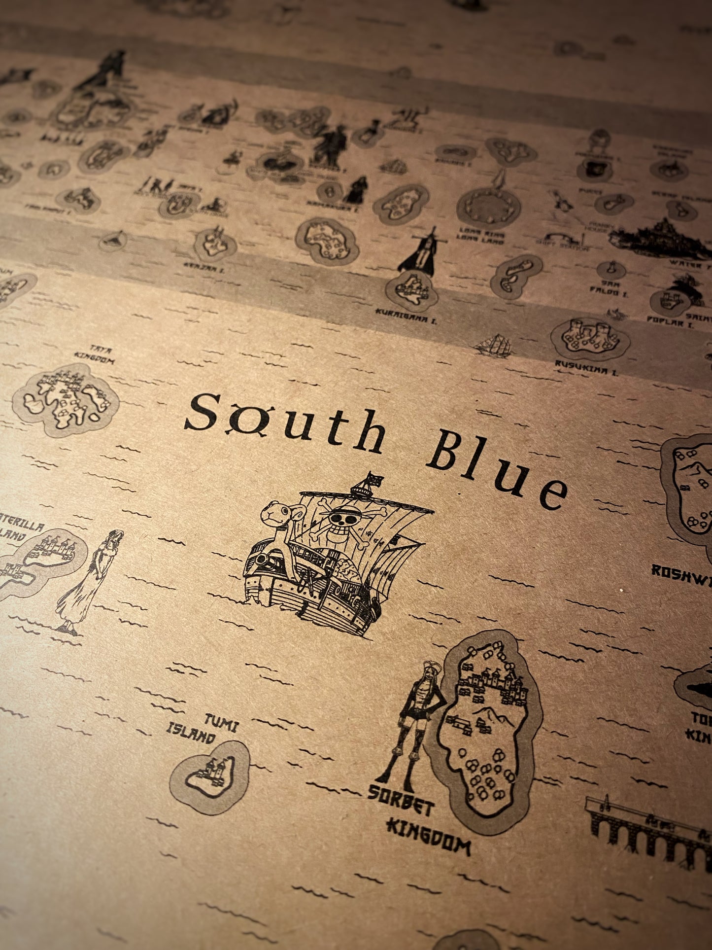 Carte du monde One Piece, Affiche de Monkey D Luffy