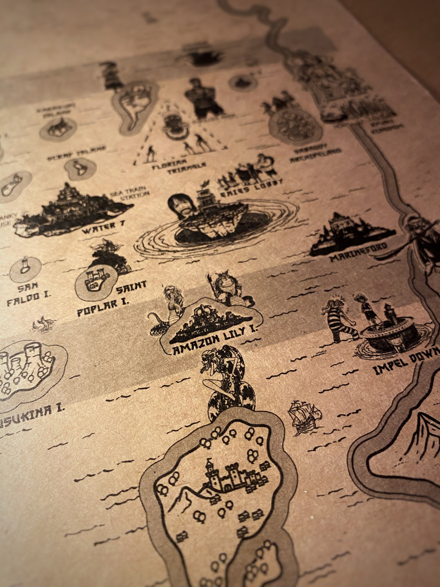 Carte du monde One Piece, Affiche de Monkey D Luffy