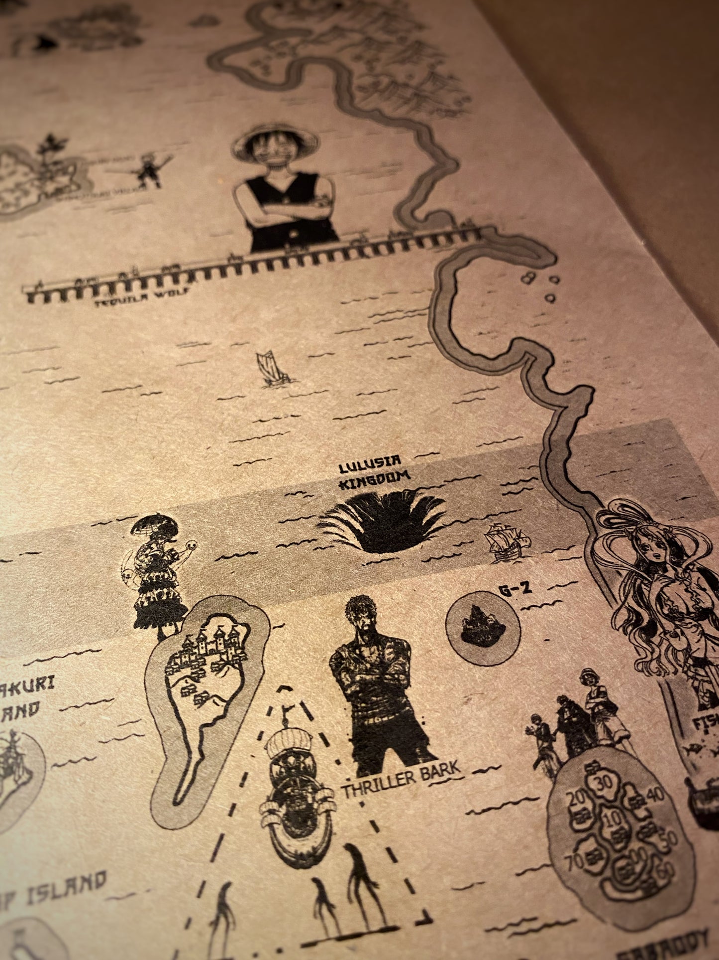 Carte du monde One Piece, Affiche de Monkey D Luffy