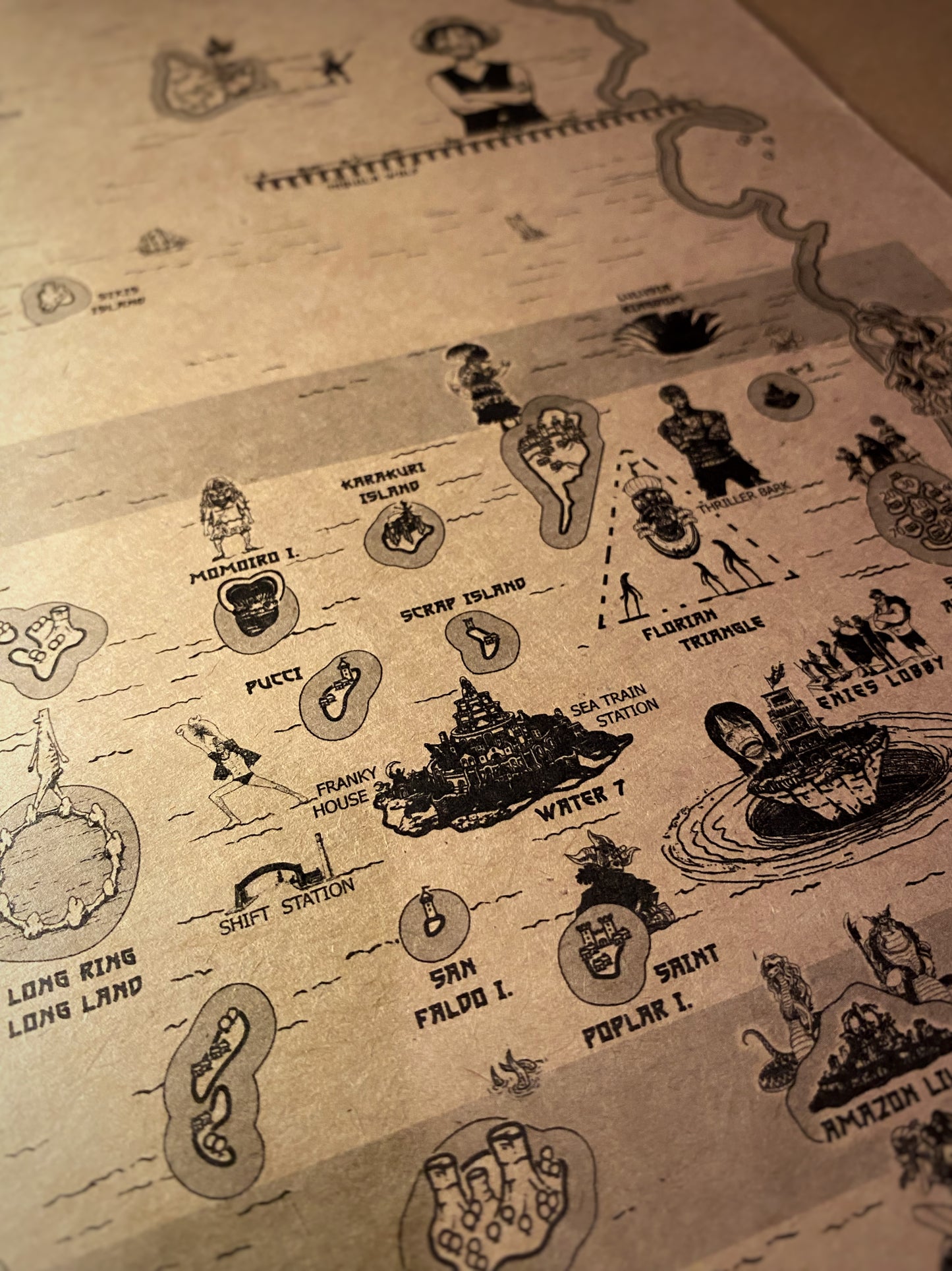 Carte du monde One Piece, Affiche de Monkey D Luffy