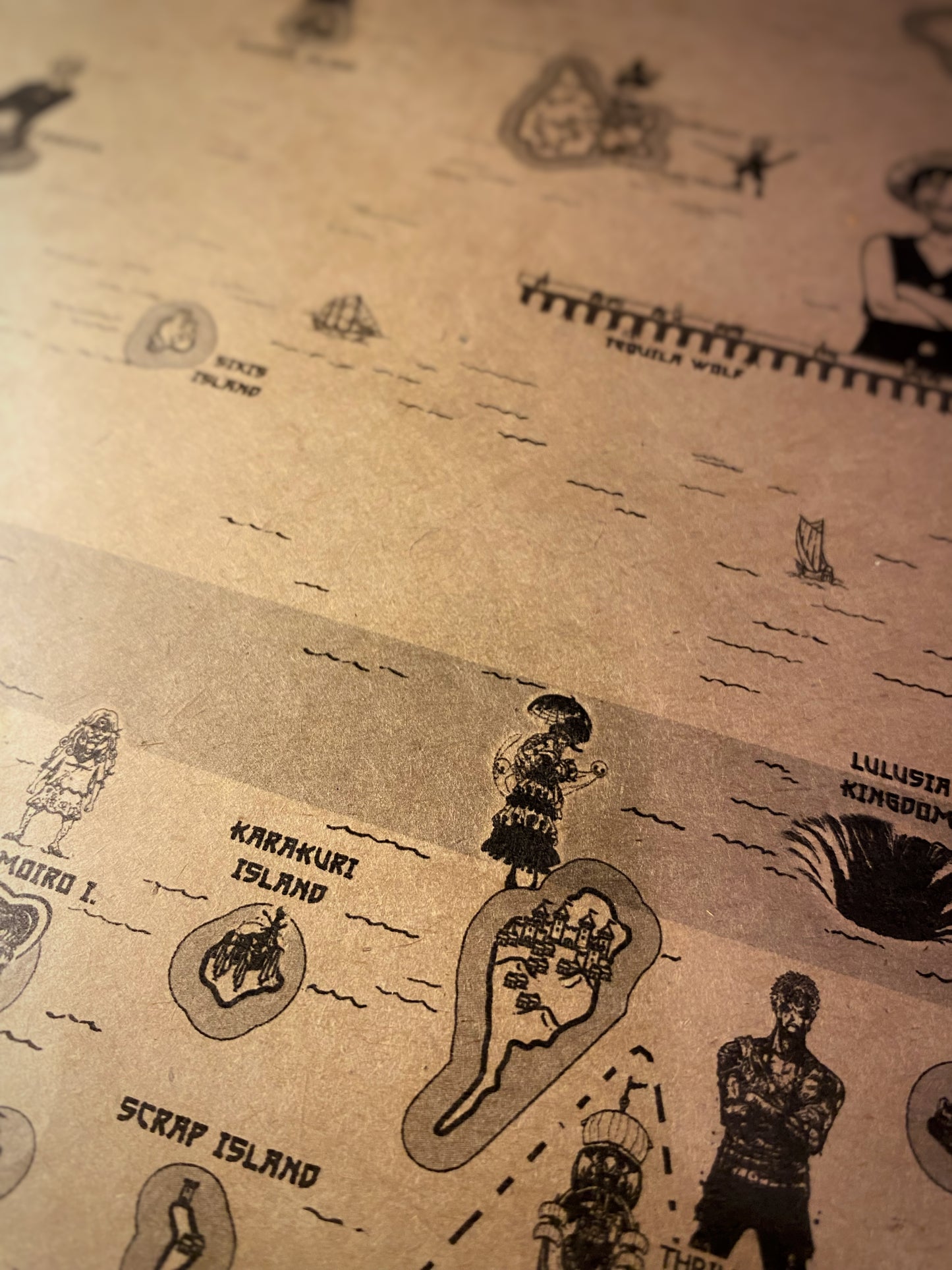 Carte du monde One Piece, Affiche de Monkey D Luffy