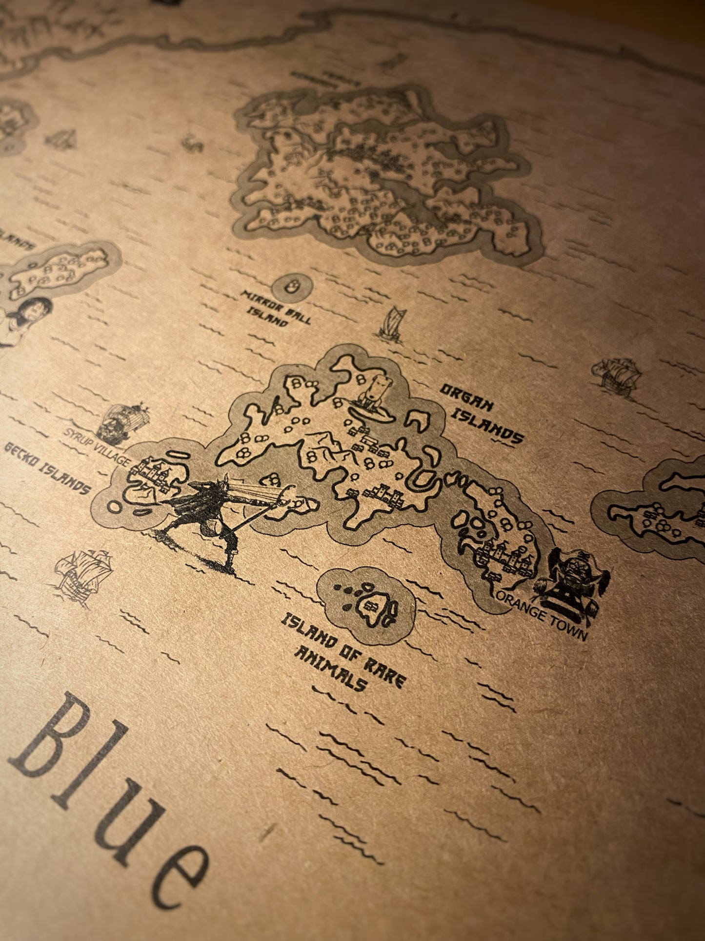 Carte du monde One Piece, Affiche de Monkey D Luffy