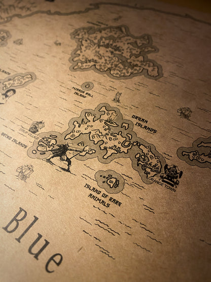 Carte du monde One Piece, Affiche de Monkey D Luffy