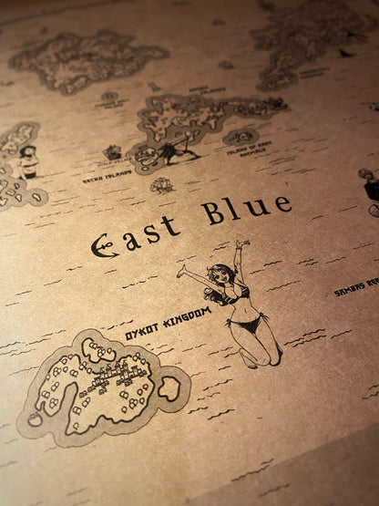 Carte du monde One Piece, Affiche de Monkey D Luffy