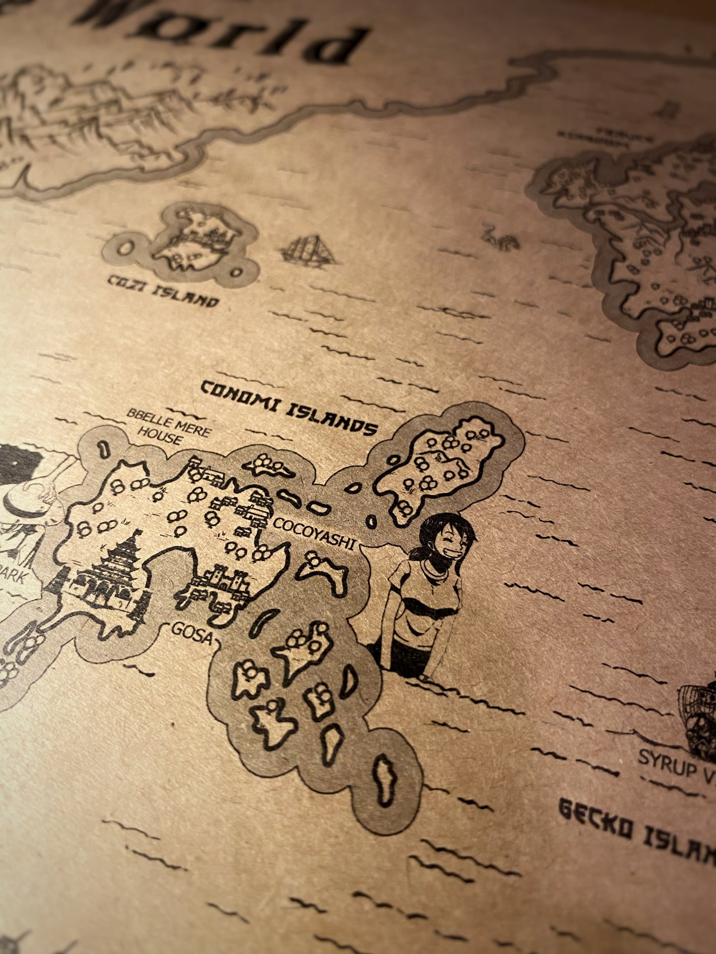 Carte du monde One Piece, Affiche de Monkey D Luffy