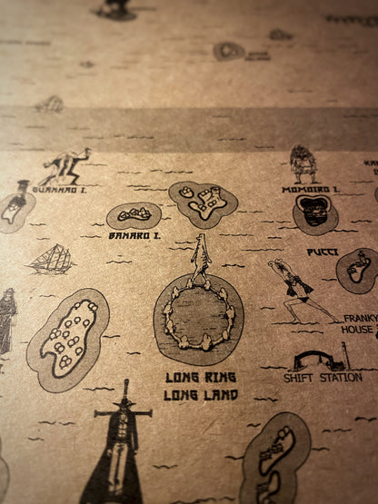 Carte du monde One Piece, Affiche de Monkey D Luffy