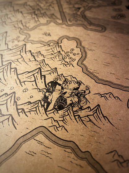 Carte du monde One Piece, Affiche de Monkey D Luffy