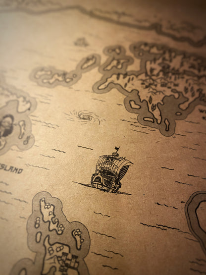 Carte du monde One Piece, Affiche de Monkey D Luffy