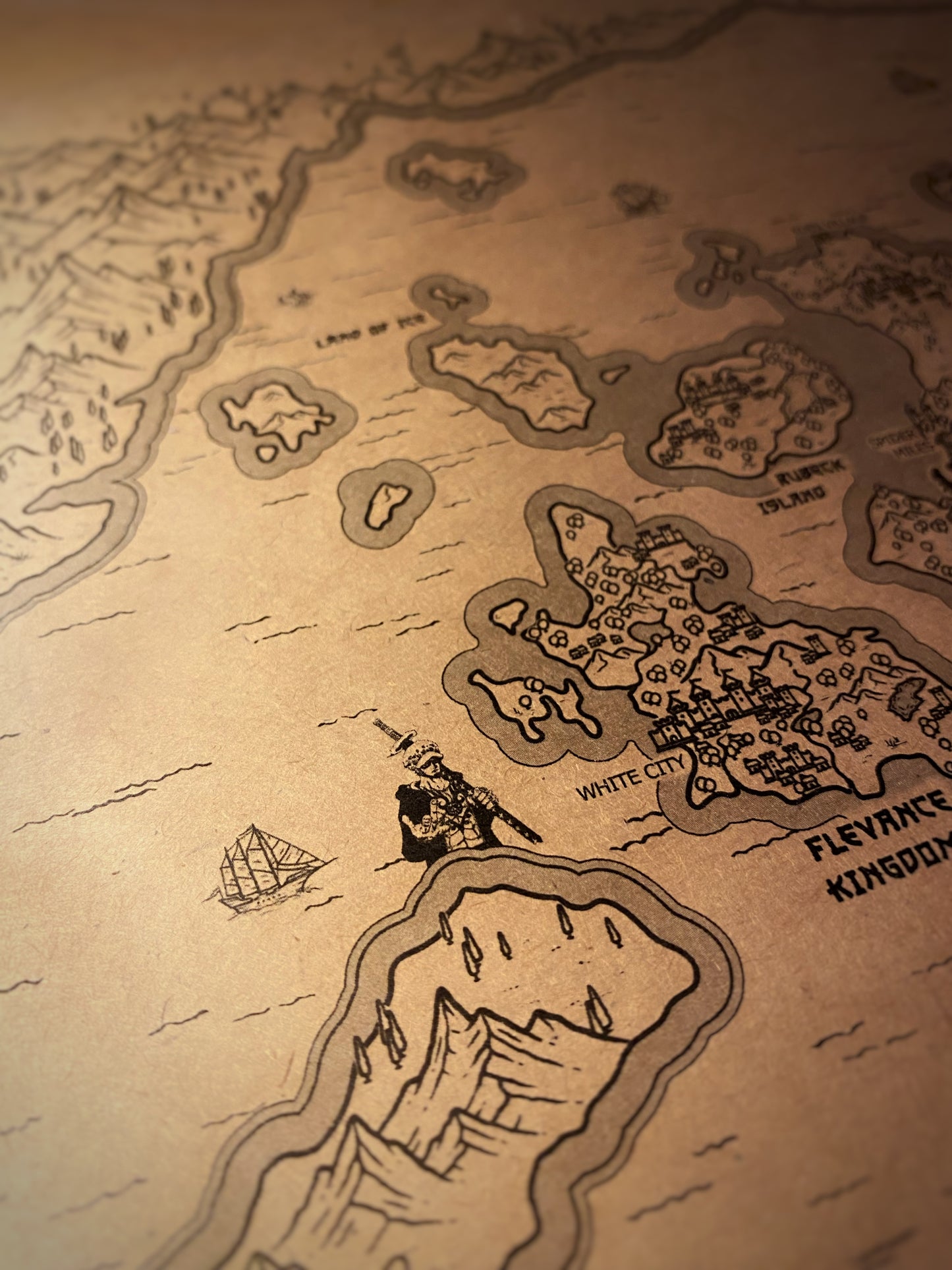 Carte du monde One Piece, Affiche de Monkey D Luffy