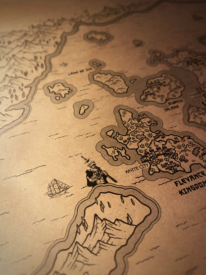 Carte du monde One Piece, Affiche de Monkey D Luffy