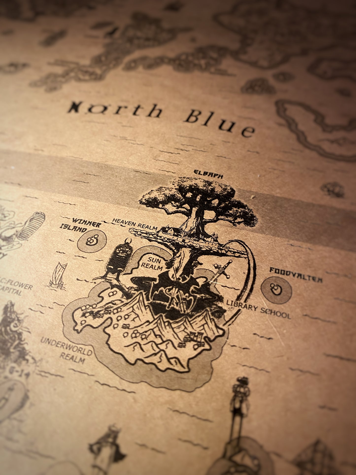 Carte du monde One Piece, Affiche de Monkey D Luffy