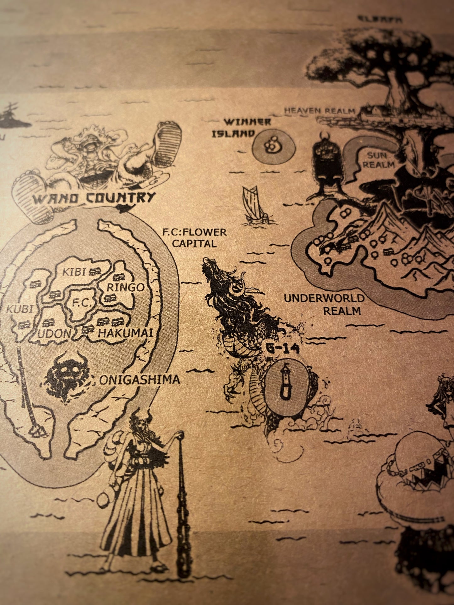 Carte du monde One Piece, Affiche de Monkey D Luffy