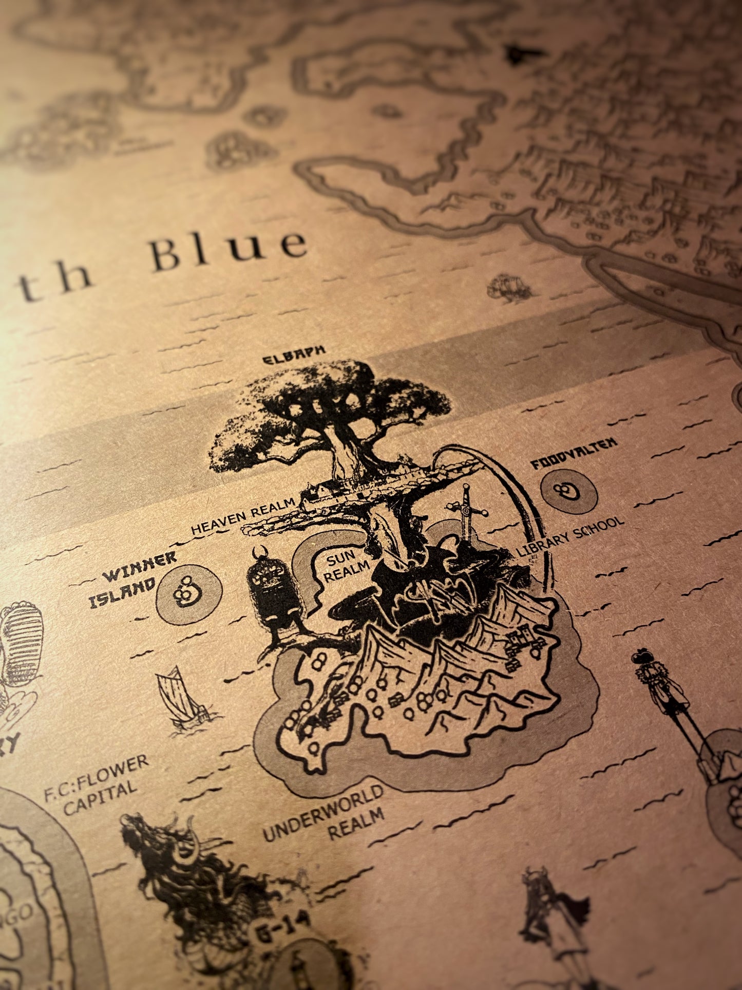 Carte du monde One Piece, Affiche de Monkey D Luffy