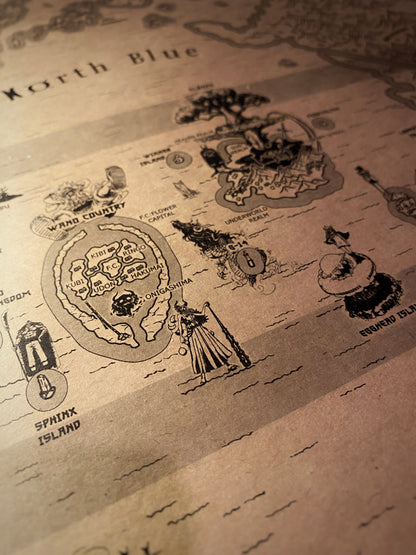 Carte du monde One Piece, Affiche de Monkey D Luffy