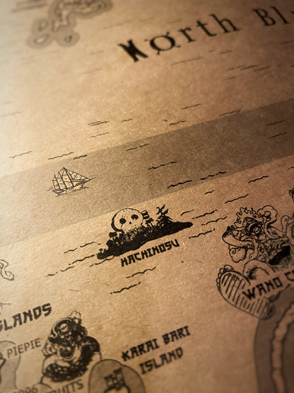 Carte du monde One Piece, Affiche de Monkey D Luffy