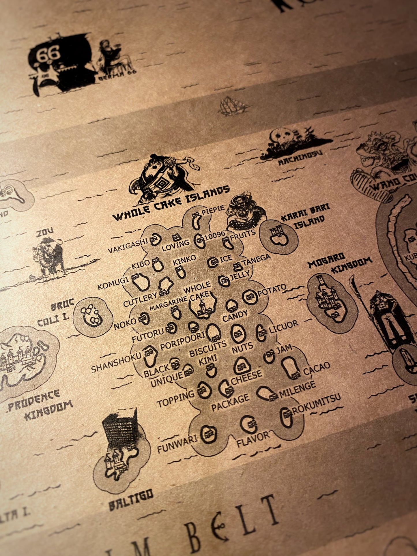 Carte du monde One Piece, Affiche de Monkey D Luffy