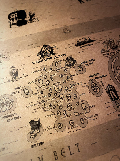 Carte du monde One Piece, Affiche de Monkey D Luffy