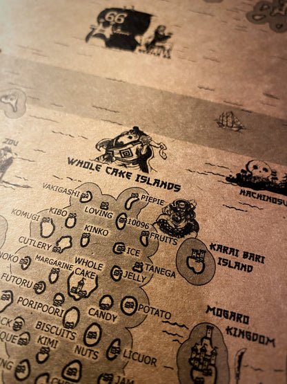 Carte du monde One Piece, Affiche de Monkey D Luffy