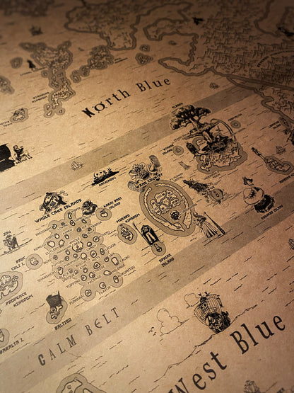 Carte du monde One Piece, Affiche de Monkey D Luffy