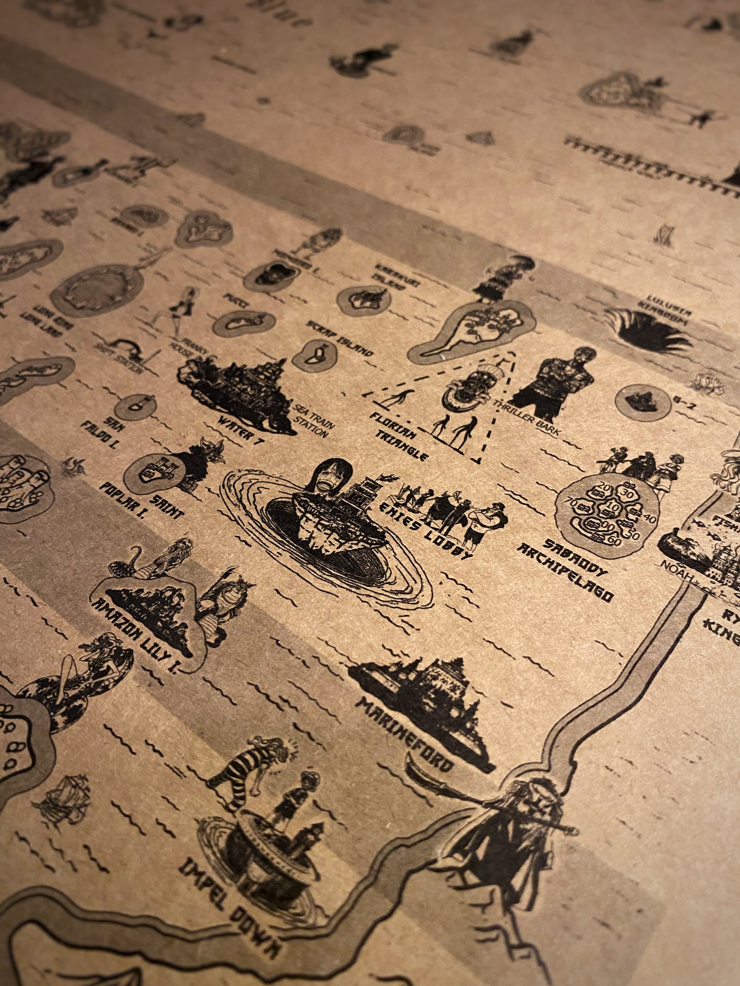 Carte du monde One Piece, Affiche de Monkey D Luffy