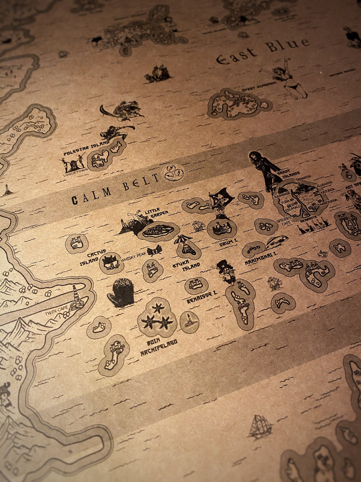 Carte du monde One Piece, Affiche de Monkey D Luffy