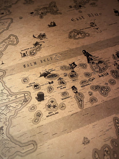 Carte du monde One Piece, Affiche de Monkey D Luffy