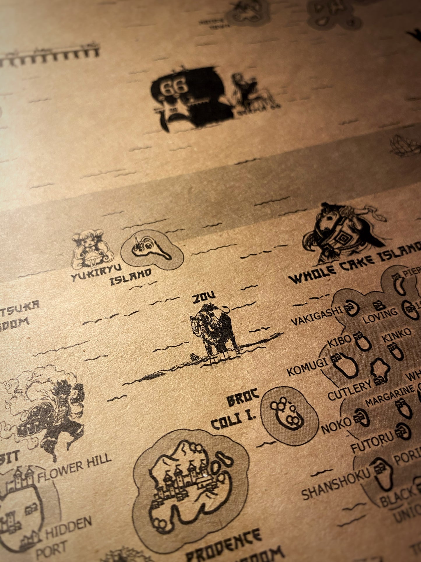 Carte du monde One Piece, Affiche de Monkey D Luffy