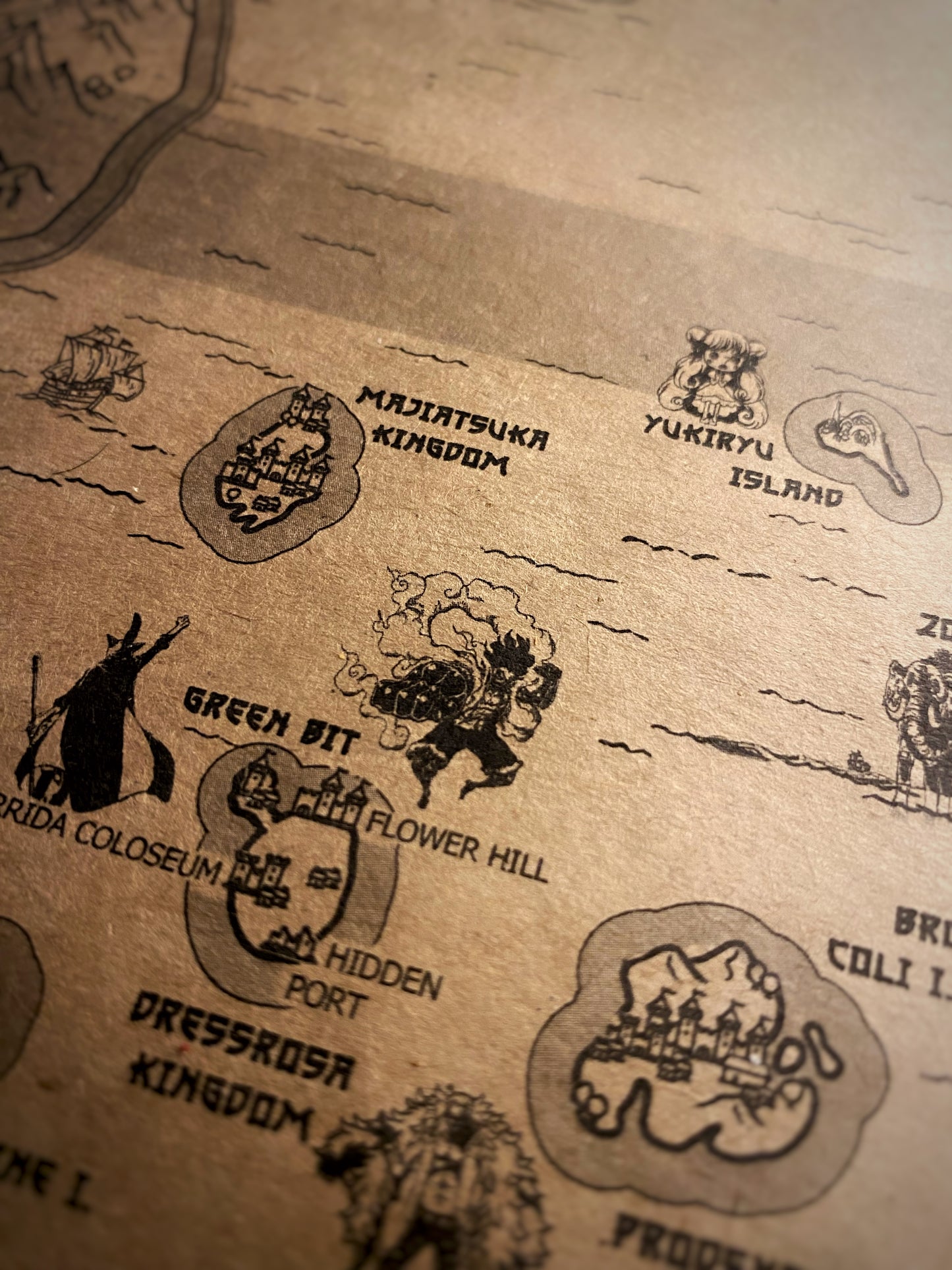 Carte du monde One Piece, Affiche de Monkey D Luffy