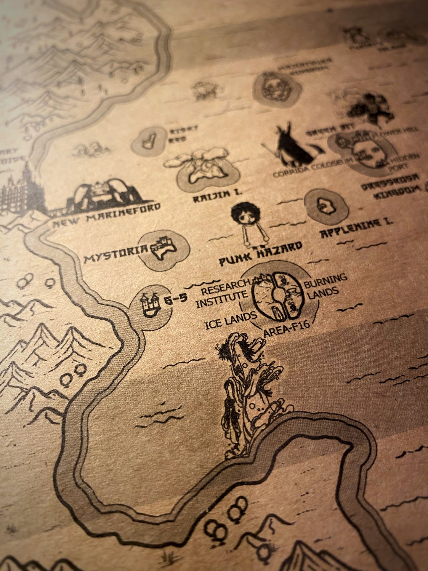 Carte du monde One Piece, Affiche de Monkey D Luffy