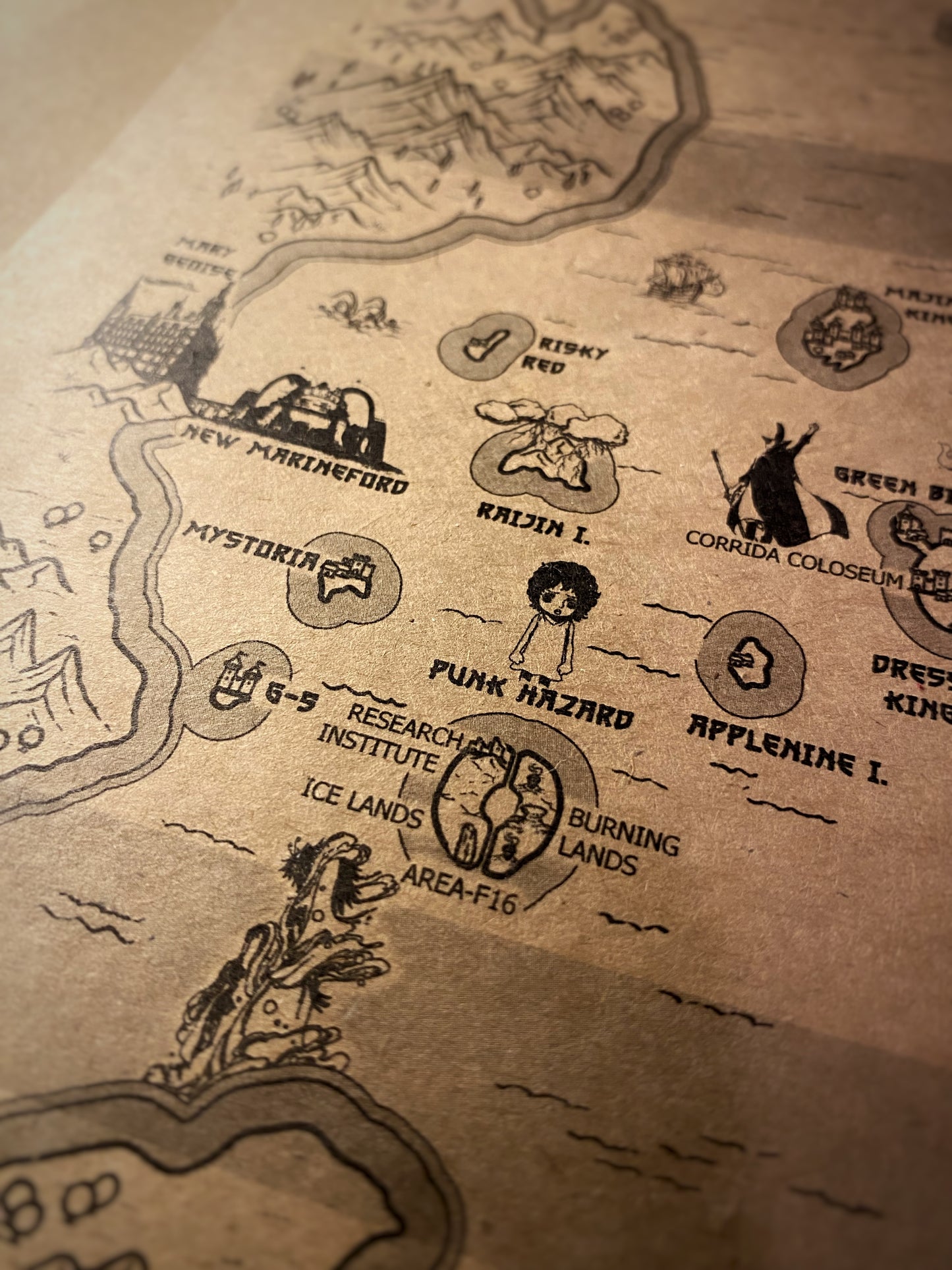Carte du monde One Piece, Affiche de Monkey D Luffy
