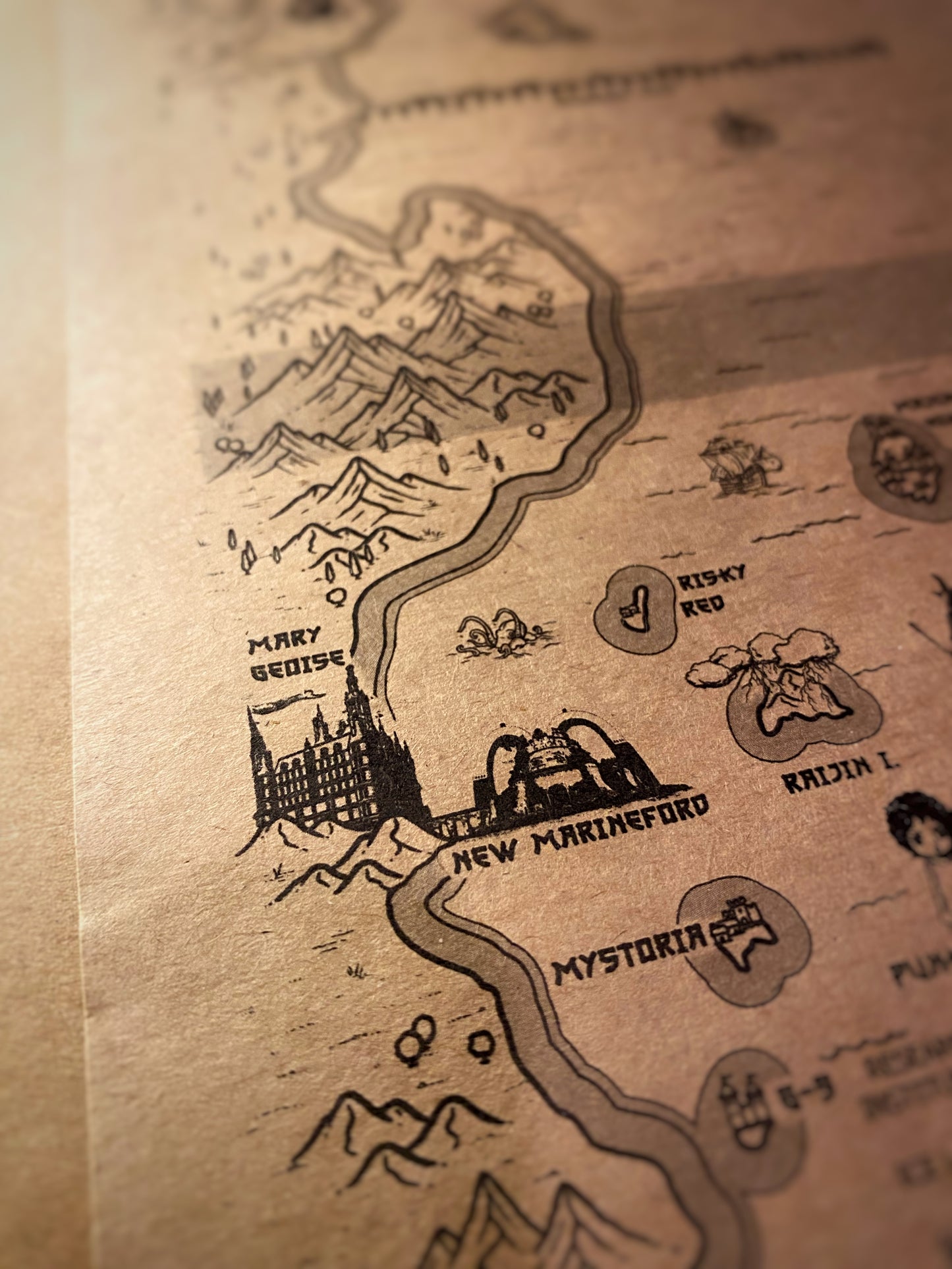 Carte du monde One Piece, Affiche de Monkey D Luffy