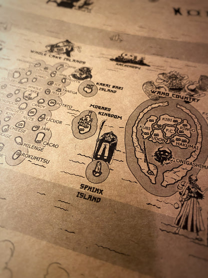 Carte du monde One Piece, Affiche de Monkey D Luffy