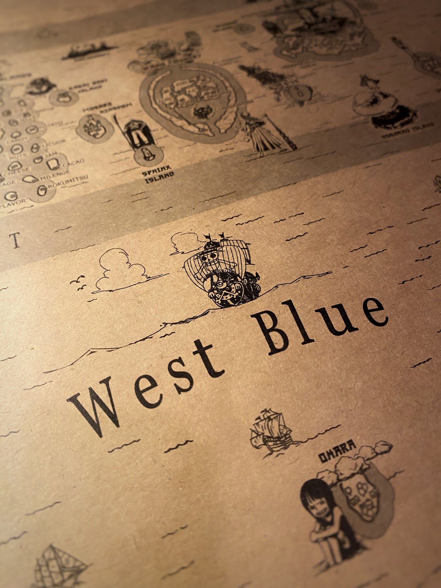 Carte du monde One Piece, Affiche de Monkey D Luffy