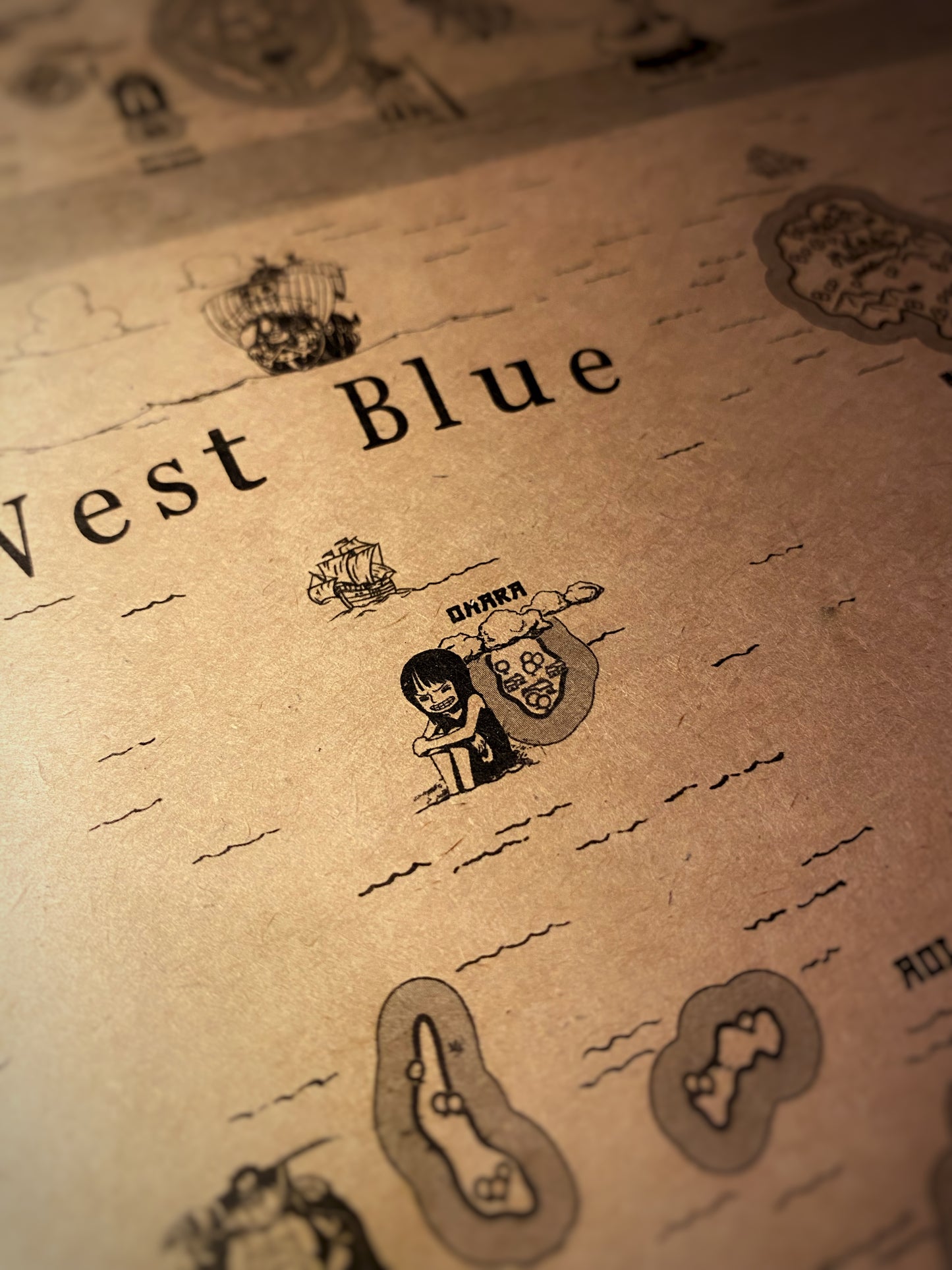 Carte du monde One Piece, Affiche de Monkey D Luffy