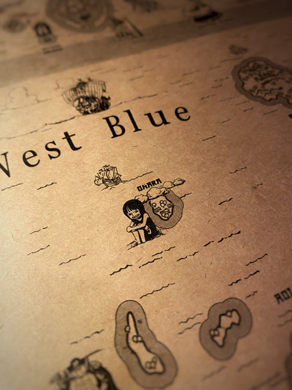 Carte du monde One Piece, Affiche de Monkey D Luffy