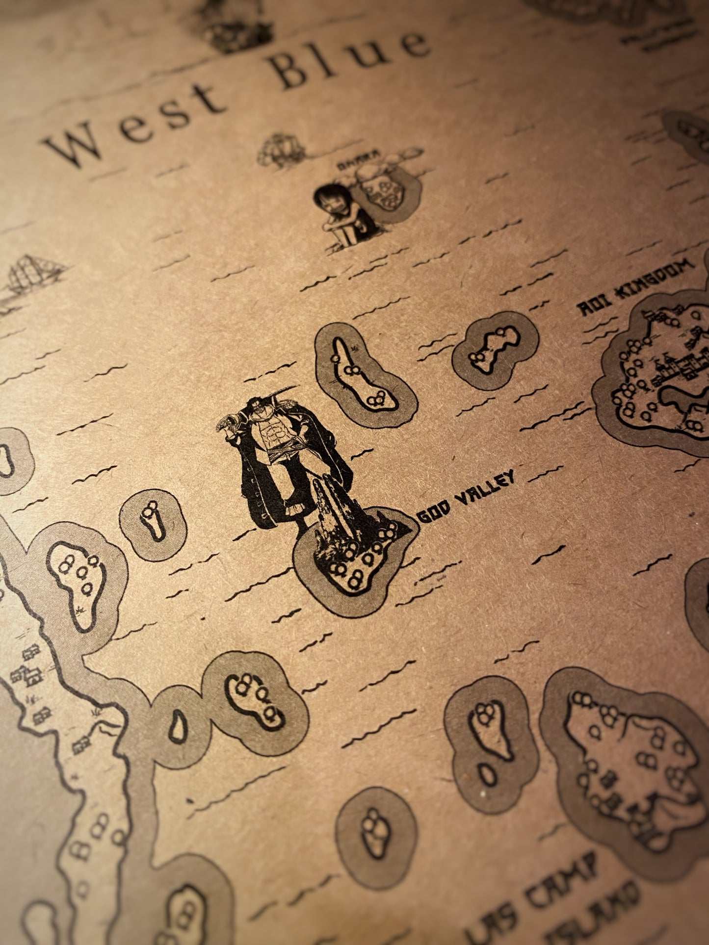 Carte du monde One Piece, Affiche de Monkey D Luffy