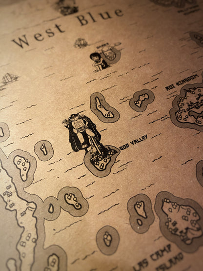 Carte du monde One Piece, Affiche de Monkey D Luffy