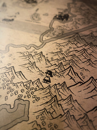 Carte du monde One Piece, Affiche de Monkey D Luffy