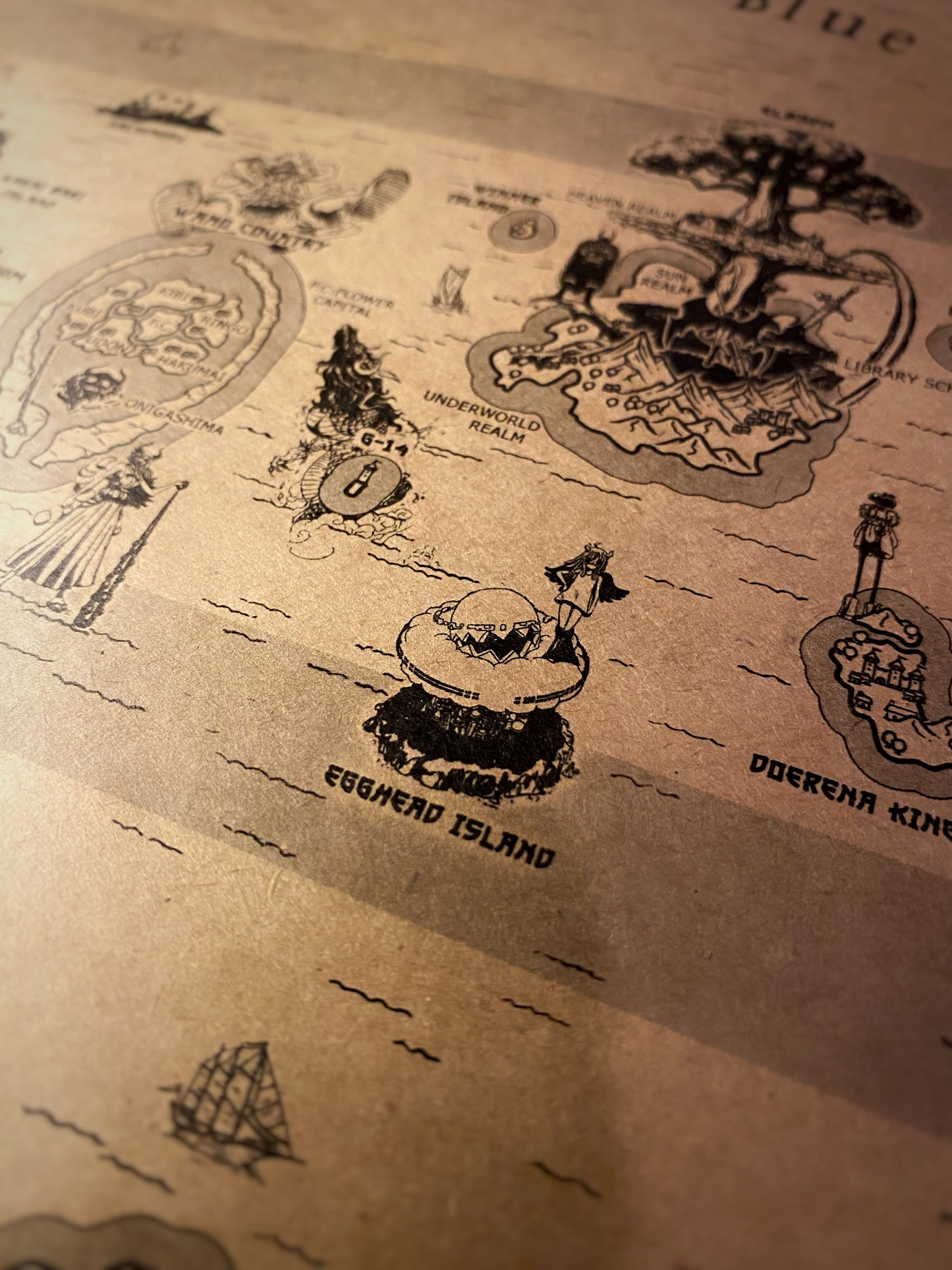 Carte du monde One Piece, Affiche de Monkey D Luffy