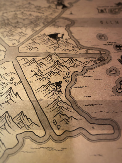 Carte du monde One Piece, Affiche de Monkey D Luffy