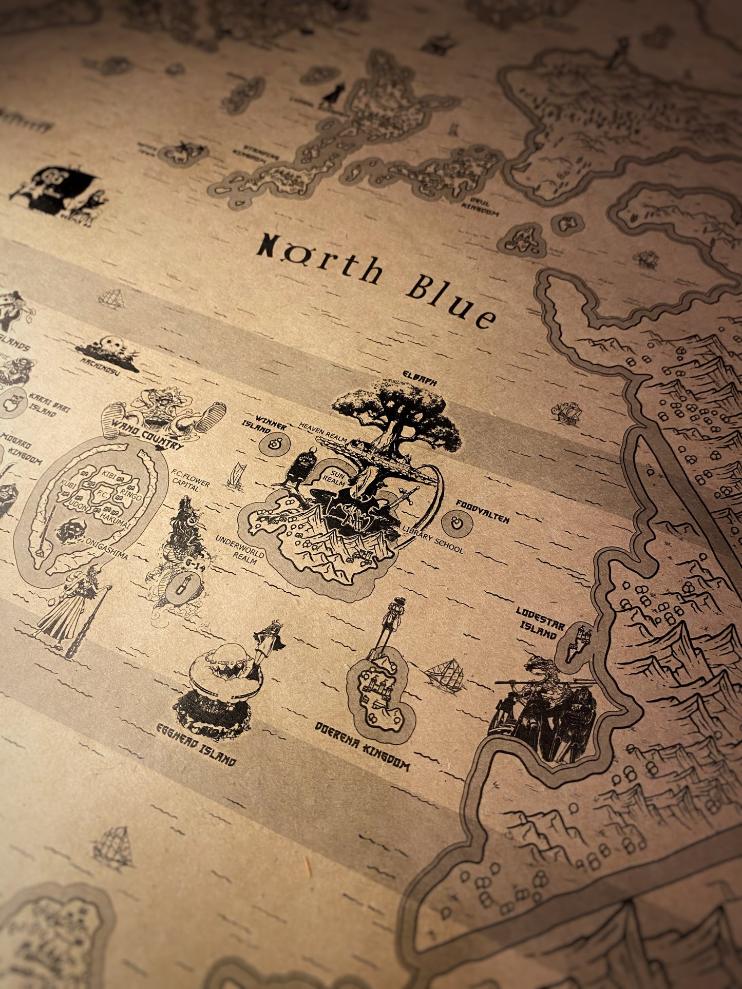 Carte du monde One Piece, Affiche de Monkey D Luffy