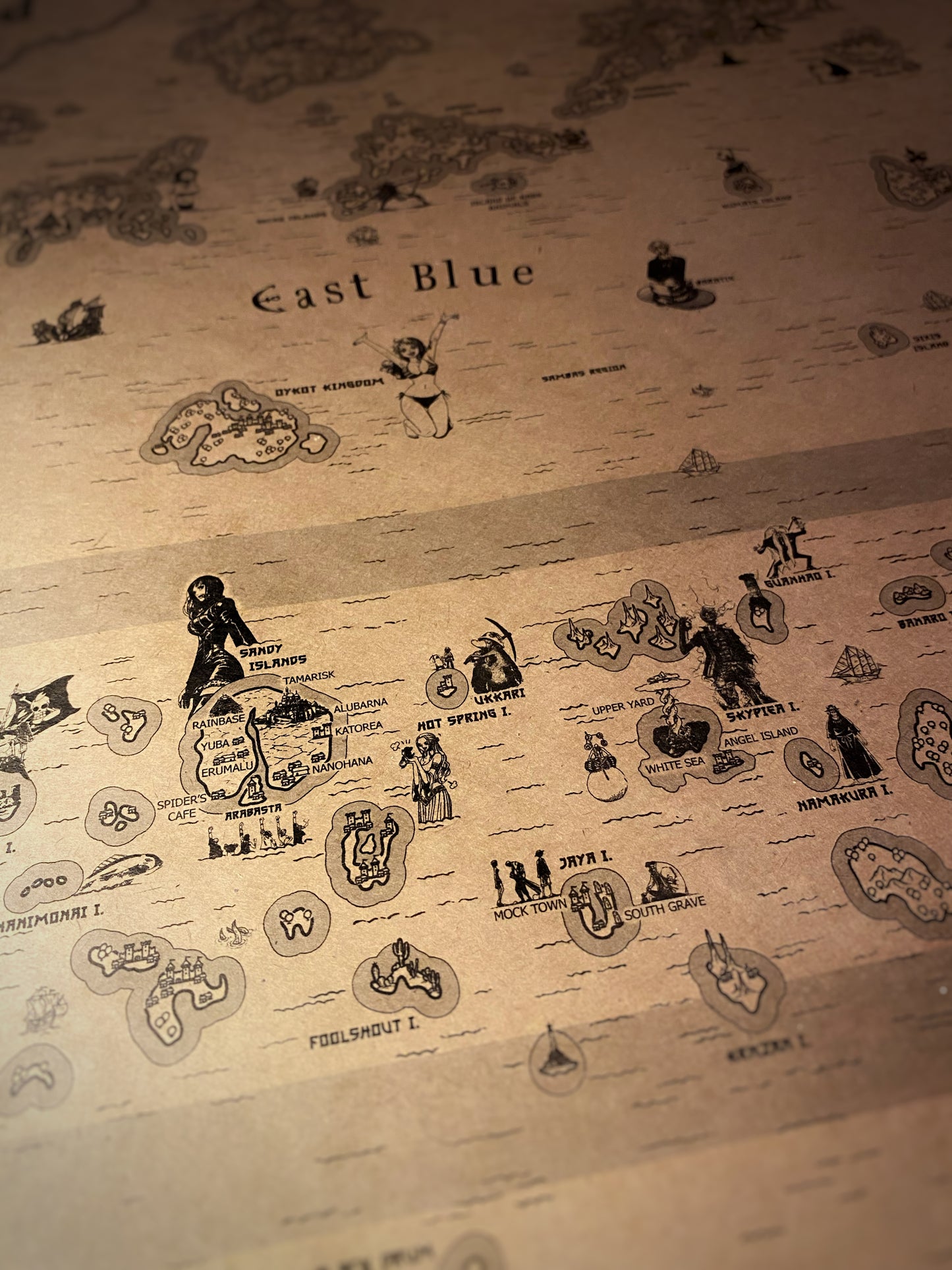 Carte du monde One Piece, Affiche de Monkey D Luffy