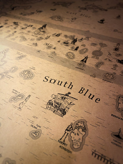 Carte du monde One Piece, Affiche de Monkey D Luffy