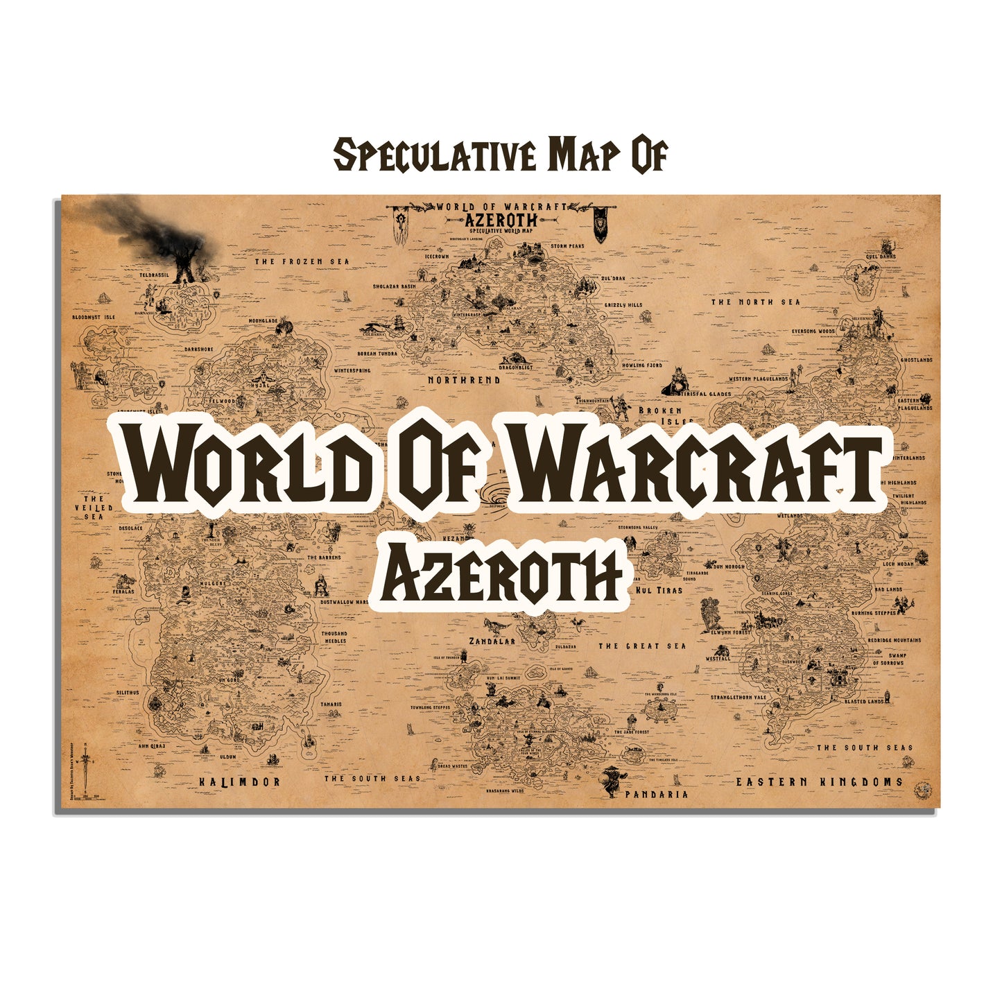 World of Warcraft Azeroth Map, Kalimdor, Eastern Kingdoms